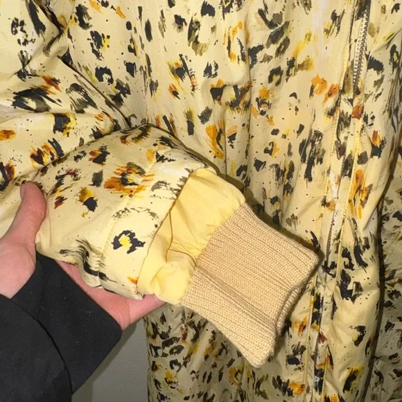 Obey Women's Republique Yellow and Black Animal Print Bomber Jacket - Picture 4 of 8